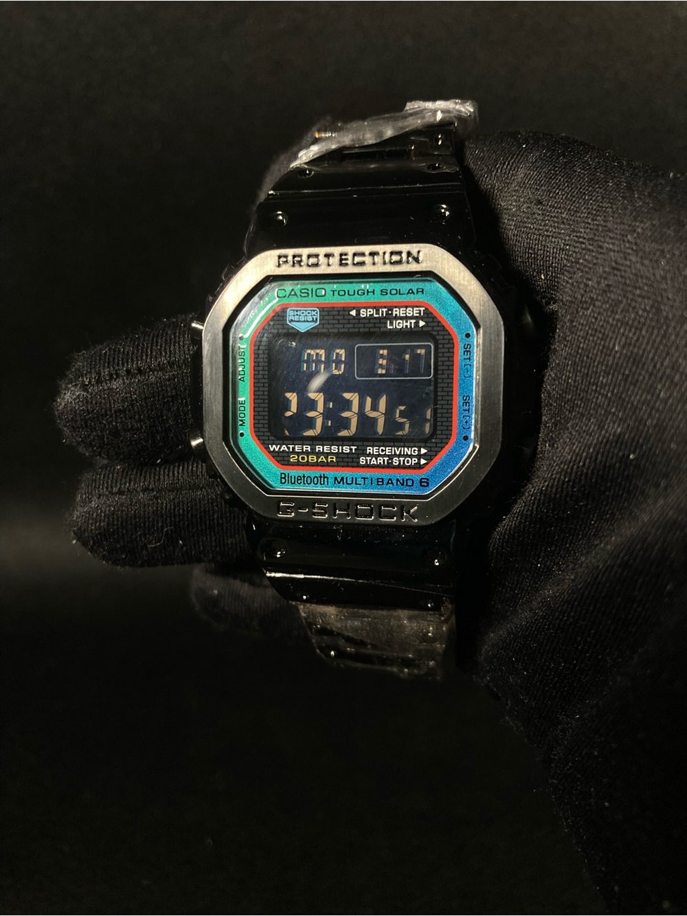 Custom Black and Green Metal G Shock